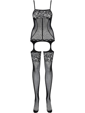 Obsessive: F204 Bodystocking, svart