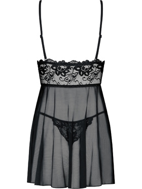 Obsessive: Idillia, Babydoll & Thong, svart