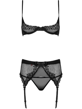 Obsessive: Lustella, Underwire Half-bra, Garter Belt, Thong