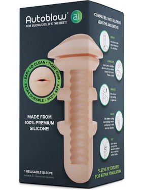 Autoblow A.I: Silicone Mouth Sleeve, ljus