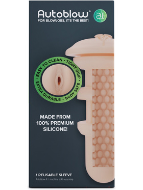 Autoblow A.I: Silicone Vagina Sleeve, ljus