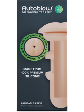 Autoblow A.I: Silicone Anus Sleeve, ljus