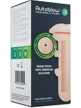 Autoblow A.I: Silicone Anus Sleeve, ljus