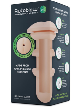 Autoblow A.I: Silicone Anus Sleeve, ljus