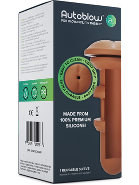 Autoblow A.I: Silicone Anus Sleeve, brun hudfärg