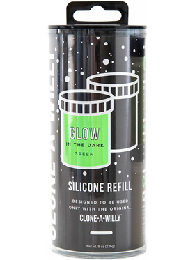 Clone-A-Willy: Silicone Refill, självlysande, grön