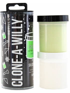 Clone-A-Willy: Silicone Refill, självlysande, grön