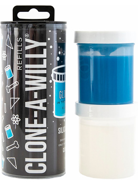 Clone-A-Willy: Silicone Refill, självlysande, blå