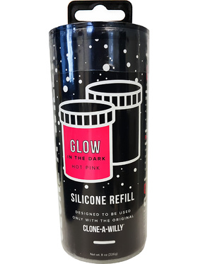 Clone-A-Willy: Silicone Refill, självlysande, rosa
