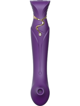 Zalo: Queen Set, G-spot PulseWave Vibrator with Suction Sleeve, lila