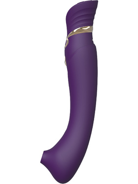 Zalo: Queen Set, G-spot PulseWave Vibrator with Suction Sleeve, lila