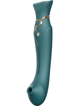 Zalo: Queen Set, G-spot PulseWave Vibrator with Suction Sleeve, grön