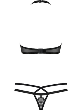 Obsessive: 838-Set-1, Bra & Thong, svart