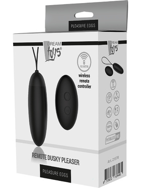 Dream Toys: Pleasure Eggs, Remote Dusky Pleaser, svart
