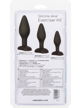 California Exotic: Silicone Anal Exerciser Kit, svart