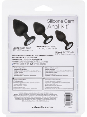 California Exotic: Silicone Gem Anal Kit, svart