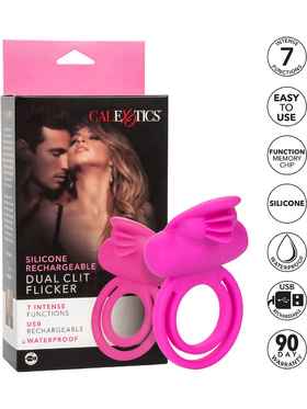 California Exotic: Rechargeable Dual Clit Flicker, rosa