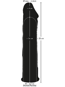 You2Toys: Silicone Extension, svart