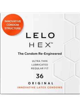 LELO: HEX, Kondomer, 36-pack