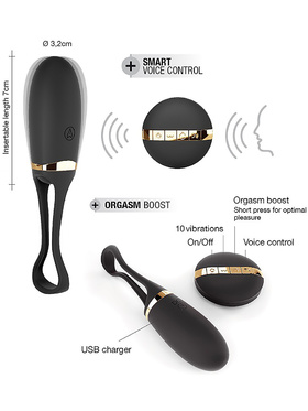 Marc Dorcel: Secret Delight, Remote Control Vibrating Egg, svart
