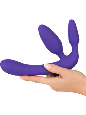 You2Toys: Vibrating Strapless Strap-On, Triple Teaser, lila