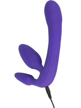 You2Toys: Vibrating Strapless Strap-On, Triple Teaser, lila