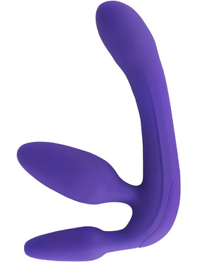 You2Toys: Vibrating Strapless Strap-On, Triple Teaser, lila