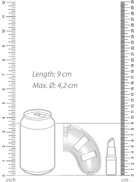 ManCage: Model 10 with Plug, 9 cm, transparent