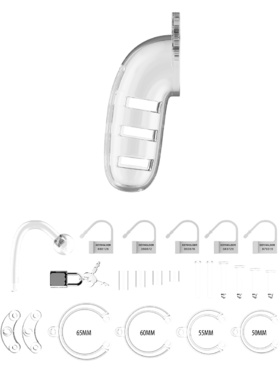 ManCage: Model 12 with Plug, 14 cm, transparent