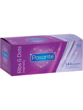 Pasante Ribs & Dots Intensity: Kondomer, 144-pack