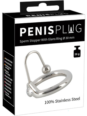 You2Toys: Penis Plug, Sperm Stopper With Glans Ring