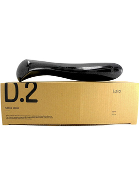 Laid: D.2 Stone Dildo, 20 cm, svart