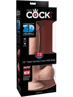 King Cock: Triple Density Cock with Balls, 22 cm