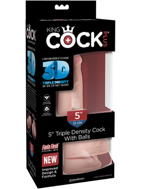 King Cock: Triple Density Cock with Balls, 19 cm
