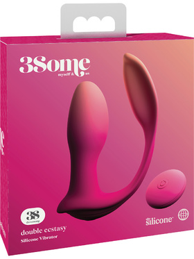 3Some: Double Ecstasy, Silicone Vibrator, rosa