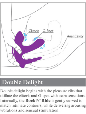 3Some: Rock N' Ride, Silicone Vibrator, lila