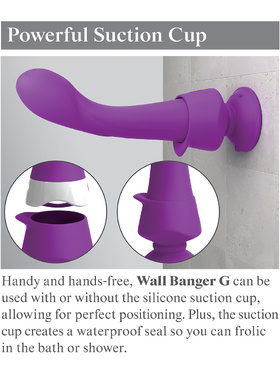 3Some: Wall Banger G, Silicone Vibrator, lila