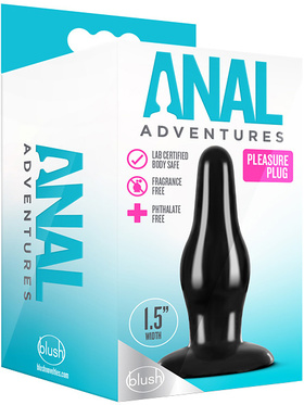 Anal Adventures: Pleasure Plug, svart