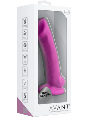 Blush: Avant D9, Platintum Cured Silicone Dildo, lila