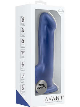 Blush: Avant D8, Platintum Cured Silicone Dildo, blå