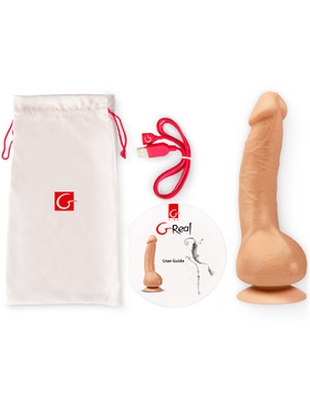 Fun Toys: G-Real Dildovibrator, 22 cm, hudfärg