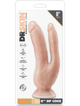 Dr. Skin: DP Realistic Cock, 21 cm, ljus