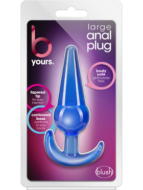 B Yours: Large Anal Plug, blå