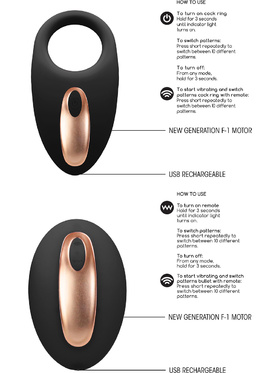 Elegance: Poise, Dual Vibrating Toy, svart