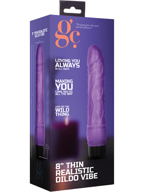 Shots Toys: GC 8 Inch Thin Realistic Dildo Vibe, lila