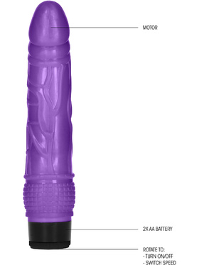 Shots Toys: GC 8 Inch Thin Realistic Dildo Vibe, lila