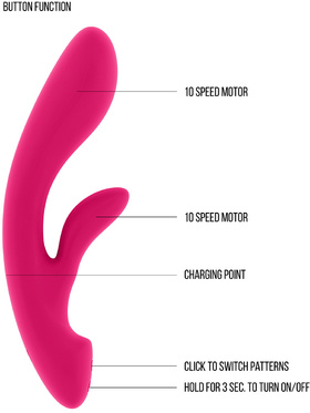 Jil: Ava, The Endless Flexible Rabbit Vibrator, rosa