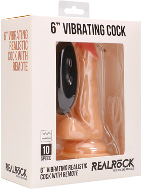 RealRock: Vibrating Realistic Cock, 15 cm, ljus