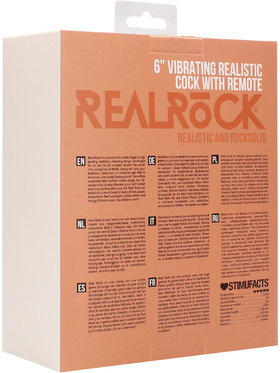 RealRock: Vibrating Realistic Cock, 15 cm, ljus