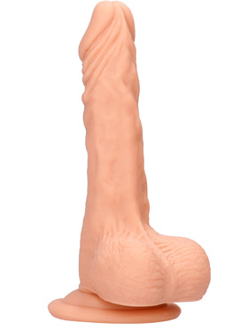 RealRock Skin: Realistic Dildo with Balls, 19 cm, ljus